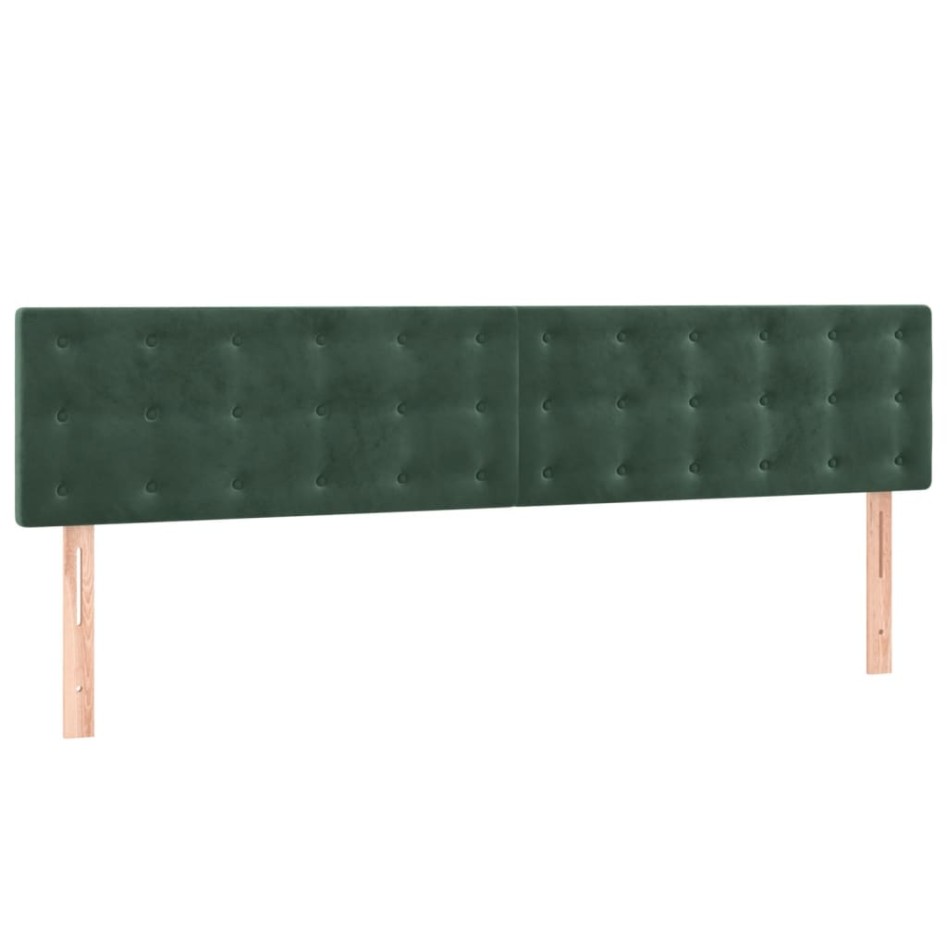Cama box spring con colchón terciopelo verde oscuro 180x200