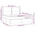 Cama box spring con colchón tela marrón oscuro 160x200