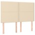 Cama box spring con colchón tela color crema 140x200