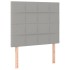 Cama box spring con colchón tela gris claro 90x200