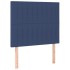 Cama box spring con colchón tela azul 90x190