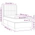 Cama box spring con colchón tela gris claro 90x190
