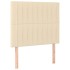 Cama box spring con colchón tela color crema 90x190