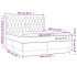 Cama box spring con colchón tela gris claro 160x200