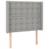 Cama box spring con colchón tela gris claro 90x200