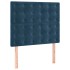 Cama box spring con colchón terciopelo azul oscuro 80x200