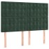 Cama box spring con colchón terciopelo verde oscuro 140x200