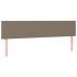Cama box spring con colchón LED tela gris taupe 200x200