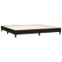 Cama box spring colchón y luces LED tela negro 200x200
