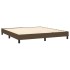Cama box spring colchón luces LED tela marrón oscuro
