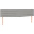 Cama box spring colchón y luces LED tela gris claro 180x200