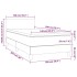Cama box spring colchón y luces LED tela gris oscuro 100x200