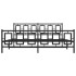Estructura de cama cabecero y estribo metal negro 183x213