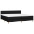 Cama box spring con colchón LED tela negro 200x200