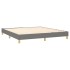 Cama box spring con colchón y LED tela gris oscuro 180x200