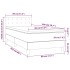 Cama box spring y colchón LED cuero sintético gris 80x200