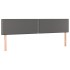 Cama box spring colchón y LED cuero sintético gris 200x200