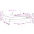 Cama box spring colchón y LED cuero sintético gris 200x200