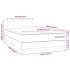 Cama box spring colchón y LED cuero sintético gris 120x200
