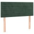 Cama box spring colchón y LED terciopelo verde oscuro