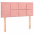 Cama box spring colchón y LED terciopelo rosa 90x200