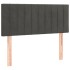 Cama box spring colchón y LED terciopelo gris oscuro 90x190