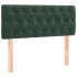 Cama box spring colchón y LED terciopelo verde oscuro 90x200
