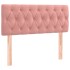 Cama box spring colchón y LED terciopelo rosa 90x200