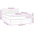 Cama box spring colchón y LED terciopelo gris claro 140x200