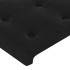 Cama box spring colchón y LED terciopelo negro 140x190