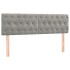 Cama box spring colchón y LED terciopelo gris claro 140x190