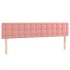 Cama box spring colchón y LED terciopelo rosa 180x200