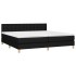 Cama box spring con colchón LED tela negro 200x200