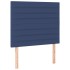 Cama box spring colchón y luces LED tela azul 100x200