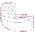 Cama box spring colchón y luces LED tela gris claro 100x200
