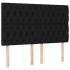 Cama box spring colchón y luces LED tela negro 160x200