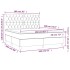 Cama box spring colchón y luces LED tela negro 160x200