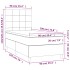 Cama box spring colchón y LED terciopelo rosa 90x190