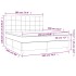 Cama box spring colchón y LED terciopelo rosa 180x200