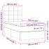 Cama box spring colchón y LED terciopelo negro 100x200