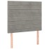 Cama box spring colchón y LED terciopelo gris claro 80x200