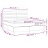 Cama box spring colchón y LED terciopelo rosa 160x200