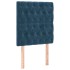 Cama box spring colchón y LED terciopelo azul oscuro 80x200