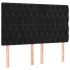 Cama box spring colchón y LED terciopelo negro 140x190