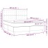 Cama box spring colchón y LED terciopelo rosa 160x200