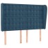 Cama box spring colchón y LED terciopelo azul oscuro 140x200