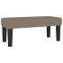Cama box spring con colchón tela gris taupe 90x190