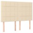 Cama box spring con colchón tela color crema 140x190