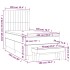 Cama box spring con colchón tela gris oscuro 100x200