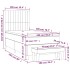 Cama box spring con colchón tela marrón oscuro 100x200